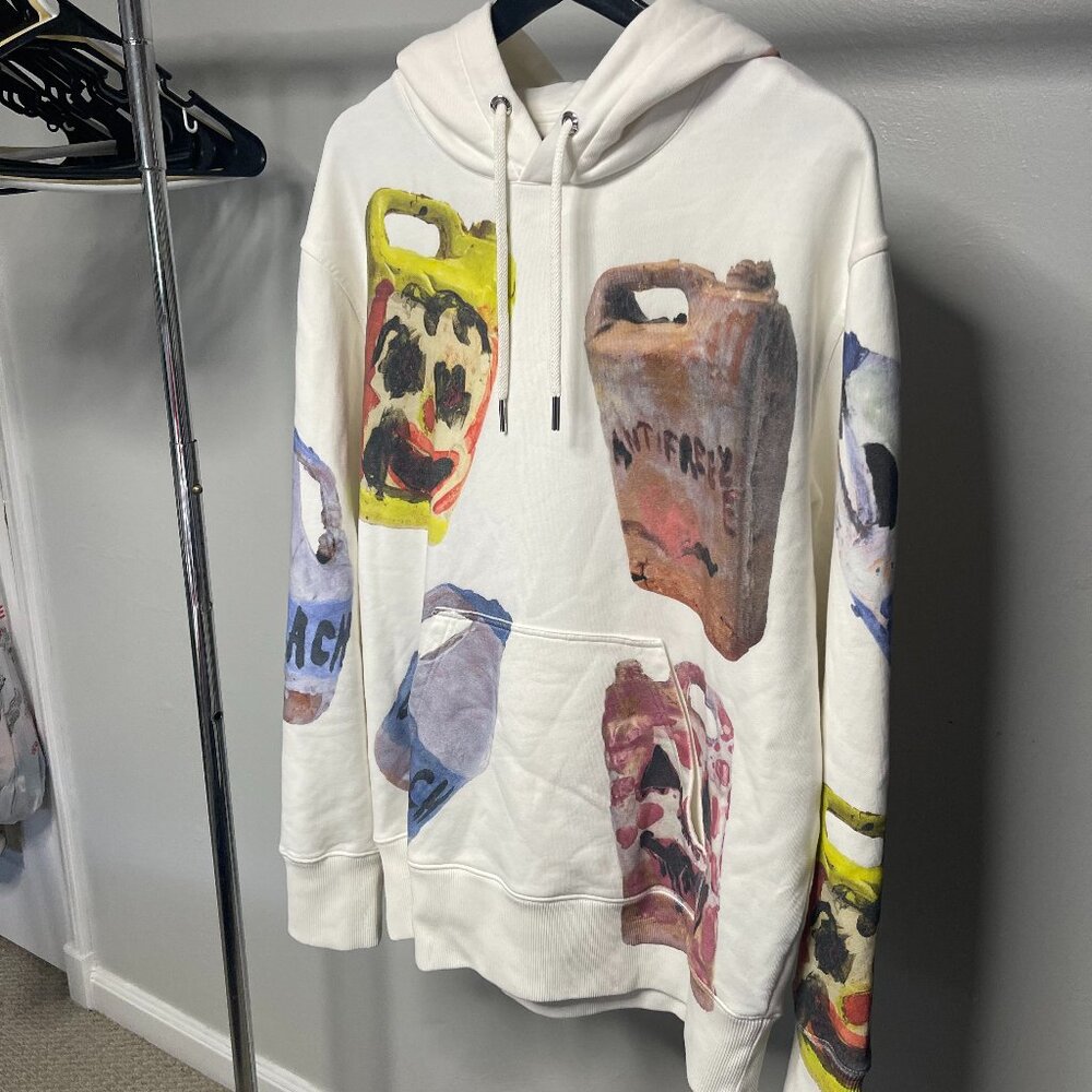 GIVENCHY X JOSH SMITH CREAM CERAMICS OVERSIZED HOODIE -